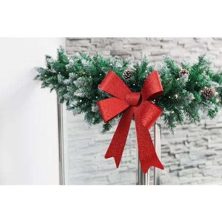 MagicHome Karácsonyi Dekoráció masni, piros, 38 x 30 cm