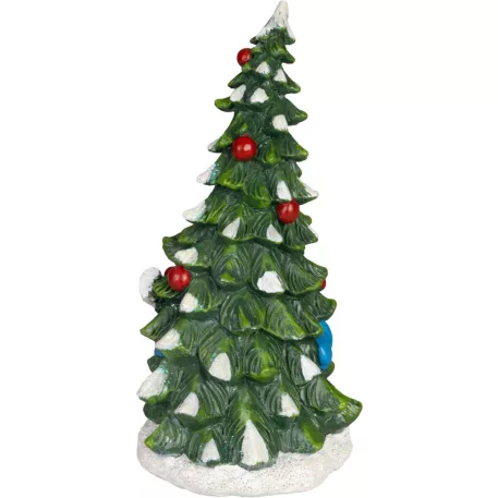 MagicHome karácsonyi dísz, Hóember karácsonyfával, 10 x 9.5 x 20 cm