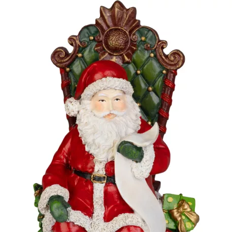 MagicHome Karácsonyi Dekoráció, Mikulás trónon, 14x14x20 cm