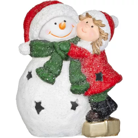 MagicHome karácsonyi dísz, Hóember, LED, 12.5 x 8 x 15.8 cm