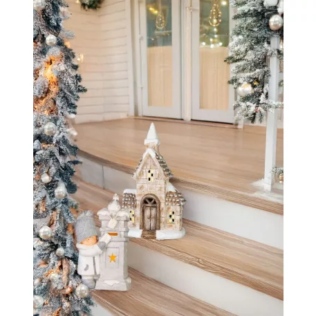 MagicHome karácsonyi dísz, házikó, LED, 28 x 14.5 x 46 cm