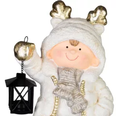   MagicHome Karácsonyi Dekoráció Fiú, lámpával, 23 x 16.5 x 42 cm