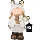 MagicHome Karácsonyi Dekoráció Lány, lámpával, 22.8 x 15 x 40 cm