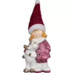 MagicHome Karácsonyi Dekoráció Lány, 9.2 x 7.6 x 23 cm