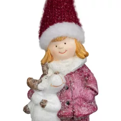 MagicHome Karácsonyi Dekoráció Lány, 9.2 x 7.6 x 23 cm
