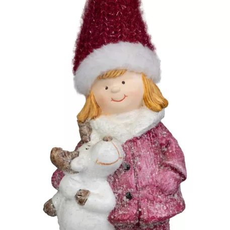 MagicHome Karácsonyi Dekoráció Lány, 9.2 x 7.6 x 23 cm