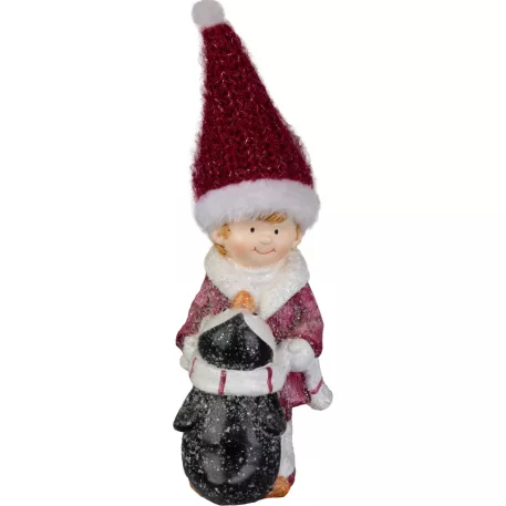 MagicHome Karácsonyi Dekoráció Lány, 9.3 x 6.3 x 22.5 cm