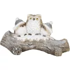 MagicHome karácsonyi dekoráció, baglyok havas fatörzsön, LED, 20,5x49,5x27,5 cm