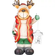   MagicHome Karácsonyi Dekoráció, Fiú Rénszarvas, LED, 22 x 17 x 43 cm