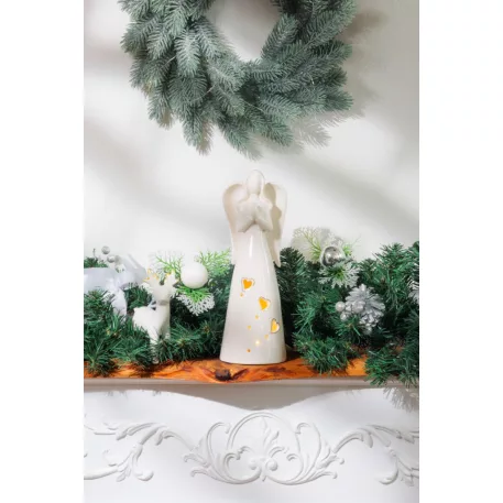 MagicHome karácsonyfadekoráció, Angyal, LED, 9x9.3x26 cm