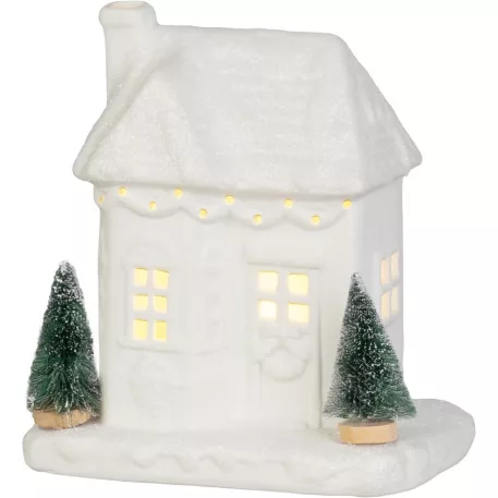 MagicHome Karácsonyi Dekoráció, Ház, LED, 9x15x17 cm