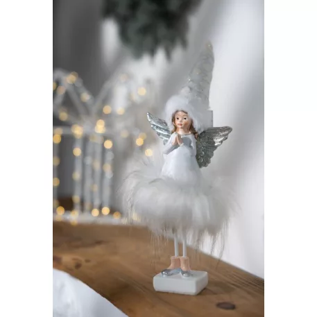 MagicHome karácsonyfadísz, Angyal, 4,5x11x15 cm