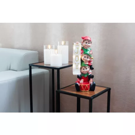 MagicHome Karácsonyi Dekoráció, Manó, LED, 13.3 x 12.5 x 30.5 cm