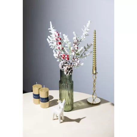 MagicHome karácsonyi gyertyatartó, 8,2x8,2x21,6 cm