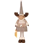 MagicHome Karácsonyi Dekoráció, Lány Rénszarvas, 21 x 13 x 53 cm