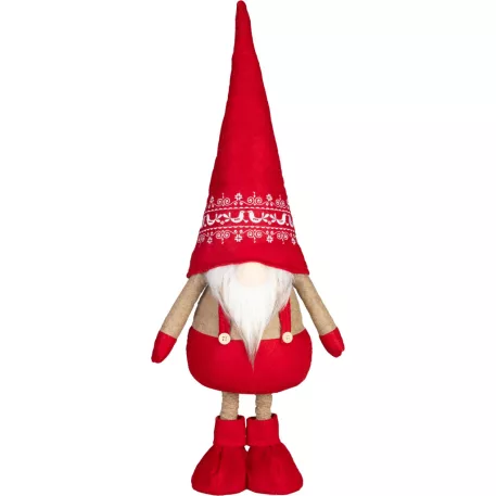 MagicHome Karácsonyi Dekoráció, Törpe, kihúzható lábakkal, 21 x 13 x 90 cm