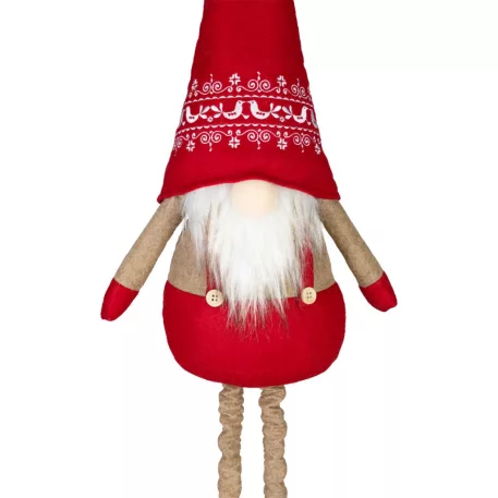 MagicHome Karácsonyi Dekoráció, Törpe, kihúzható lábakkal, 21 x 13 x 90 cm