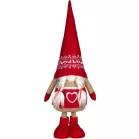MagicHome Karácsonyi Dekoráció, Törpe, Lány kihúzható lábakkal, 21 x 13 x 90 cm