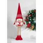MagicHome Karácsonyi Dekoráció, Törpe, Lány kihúzható lábakkal, 21 x 13 x 90 cm