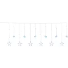 MagicHome karácsonyi függönylánc, 138x LED hideg fehér, csillagokkal, 230V, 8 funkció, világítás, H-220x60/90 cm