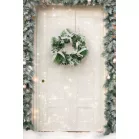 MagicHome karácsonyi koszorú, natúr, masnikkal, 35 cm