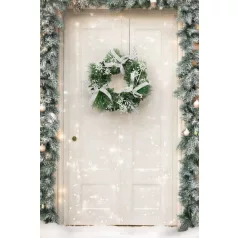 MagicHome karácsonyi koszorú, natúr, masnikkal, 35 cm