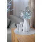 MagicHome karácsonyfaág, mikulásvirággal, kék/ezüst, 27 cm