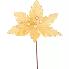 MagicHome karácsonyi arany virág, 30 cm