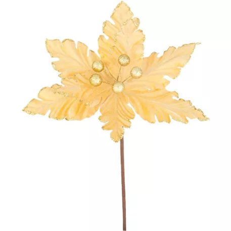 MagicHome karácsonyi arany virág, 30 cm