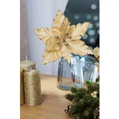 MagicHome karácsonyi arany virág, 30 cm