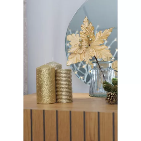 MagicHome karácsonyi arany virág, 30 cm