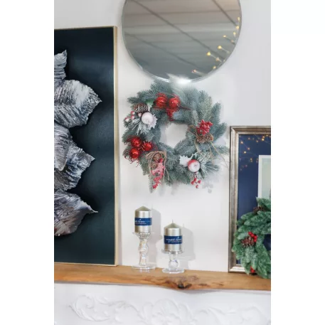 MagicHome karácsonyfaág, bogyós, piros, 23 cm