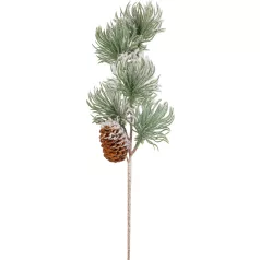 MagicHome karácsonyfaág, fenyő tobozzal, 29 cm