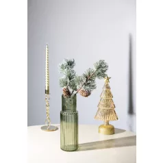 MagicHome karácsonyfaág, fenyő tobozzal, 29 cm