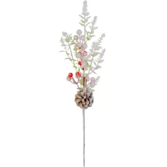 MagicHome karácsonyi gally, havas, 46 cm