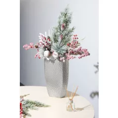 MagicHome karácsonyfaág, havas, nyilakkal, 34 cm