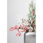 MagicHome karácsonyfaág, havas, nyilakkal, 34 cm