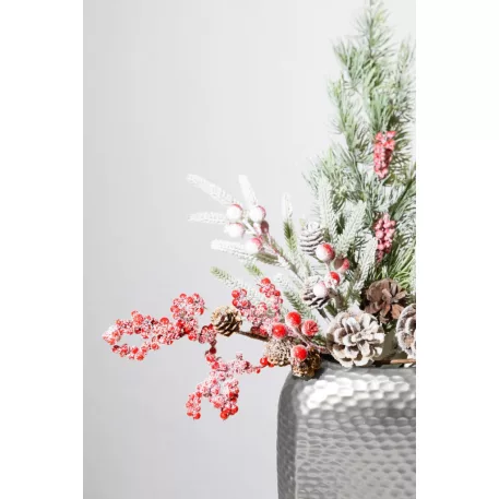 MagicHome karácsonyfaág, havas, nyilakkal, 34 cm