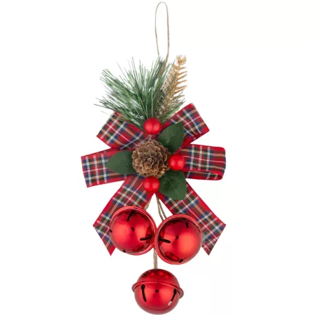 MagicHome karácsonyfadísz, függő, piros, 15 cm
