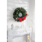 MagicHome karácsonyi virág, mikulásvirág, piros, 21 cm, virágméret: 16,5 cm