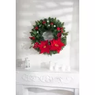 MagicHome karácsonyi virág, mikulásvirág, piros, 24 cm