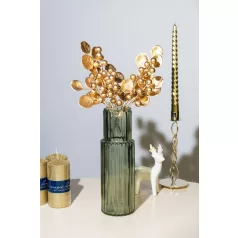 MagicHome karácsonyi gally, bogyókkal, arany, 27 cm