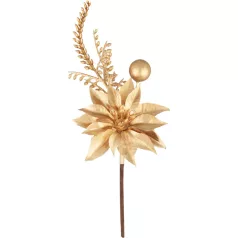   MagicHome karácsonyi ágacska, mikulásvirággal, arany, 24 cm