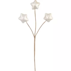 MagicHome karácsonyfaág, csillagok, fehér, 8,5 cm