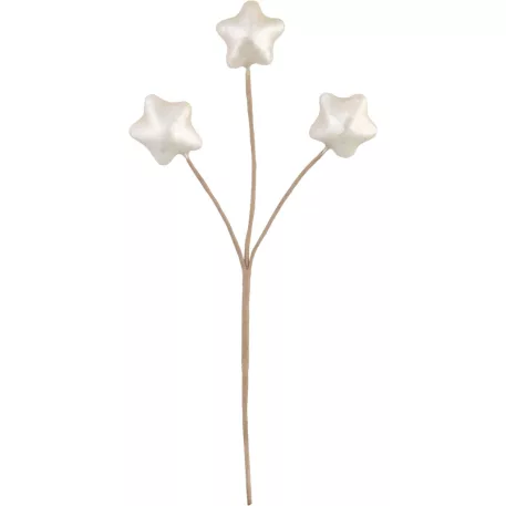 MagicHome karácsonyfaág, csillagok, fehér, 8,5 cm