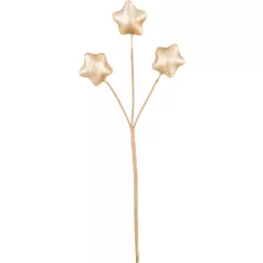 MagicHome karácsonyfaág, csillagok, arany, 8,5 cm