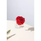 MagicHome karácsonyi virág, rózsa, piros, 17 cm, virágméret: 9 cm