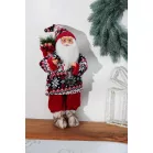 MagicHome Karácsonyi Dekoráció, Mikulás, pulóverrel, 45 cm