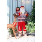 MagicHome Karácsonyi Dekoráció, Mikulás, pulóverrel, 120 cm