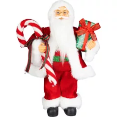   MagicHome Karácsonyi Dekoráció, Mikulás, ajándékkal, piros, 45 cm